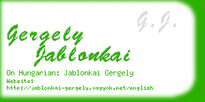 gergely jablonkai business card